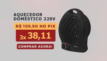  Aquecedor Domestico A1 A102i-02 220V Preto Ventisol Preto