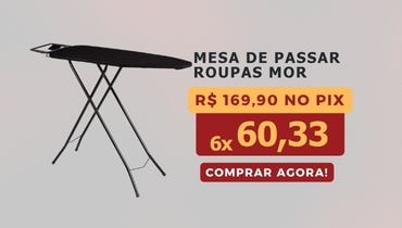 Mesa de Passar Roupa Preta Mor