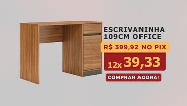 Escrivaninha 109Cm Office 1P 1G Morada Amendola Grafito