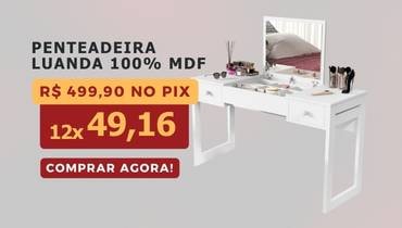 Penteadeira Luanda 100% Mdf Fenix Branco