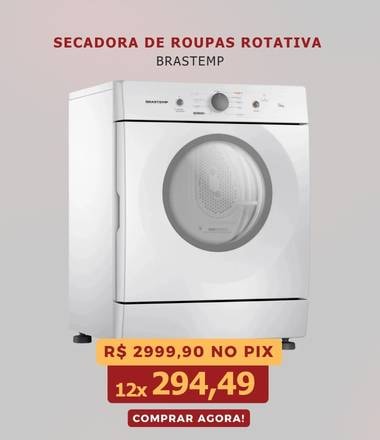  Secadora Roupa Rotativa Bsr10bbbna Brastemp Branco
