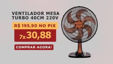 Ventilador Mesa Turbo 6 Pas 40Cm 220V Bronze