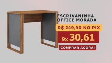 Mesa Office Morada 1 Porta 1 Gaveta Demóbile Amendola Grafito
