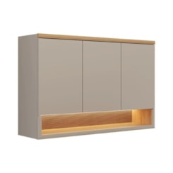 Aereo 120Cm 1 Nicho Allure Linea Brasil  Jequitiba/Gris Fosco
