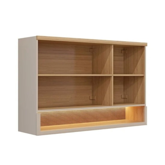 Aereo 120Cm 1 Nicho Allure Linea Brasil  Jequitiba/Gris Fosco