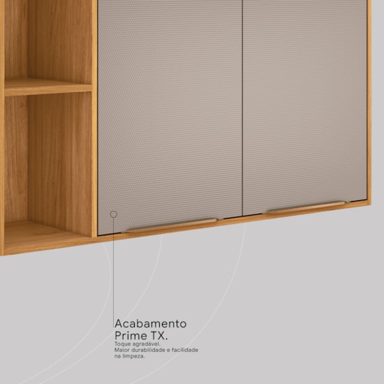 Aereo 120Cm 2 Portas Plena Demobile Cinamomo Nude Prime