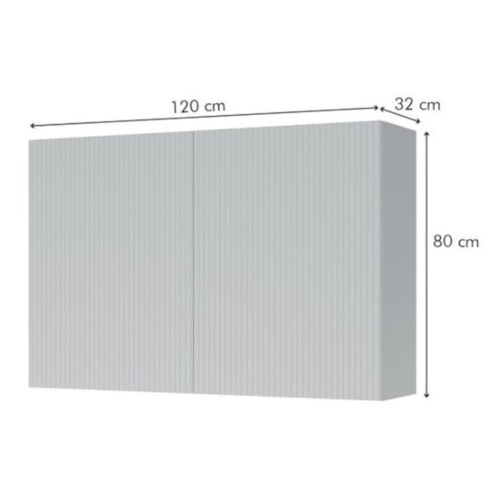 Aéreo 120Cm 2 Portas Rainha Nesher Branco