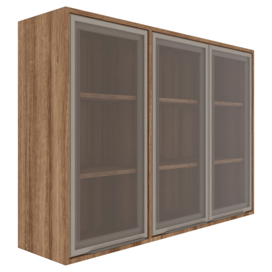 Aéreo 120Cm 3Pts Com Vidro Lavinia Amêndoa Niágara Aéreo 120Cm 3Pts Com Vidro Lavinia Amêndoa Niágara