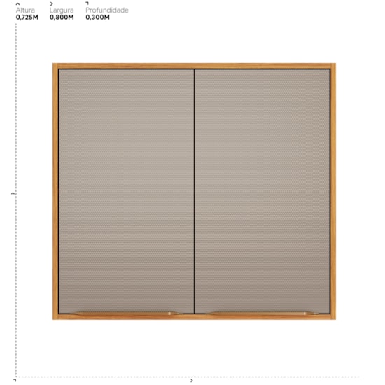 Aereo 80Cm 2 Portas Plena Demobile Cinamomo Nude Prime