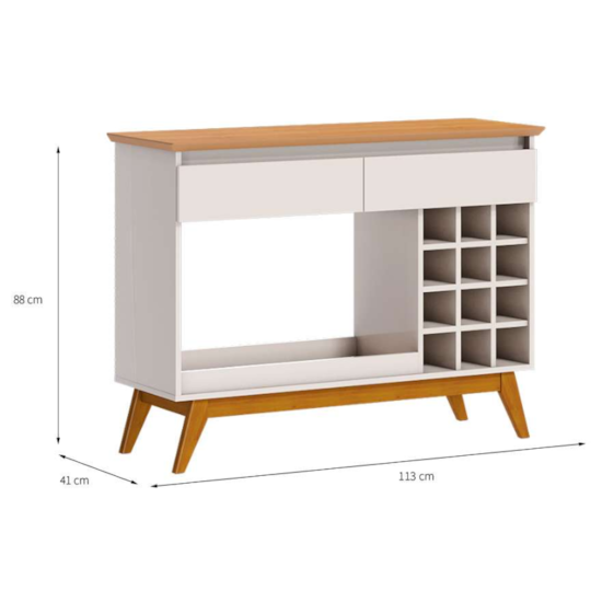 Aparador Classic 165Cm Imcal Off White Nature Aparador Classic 165Cm Imcal Off White Nature