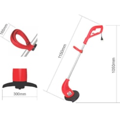 Aparador De Grama Elétrico Cid 1300 Max Vermelho Aparador De Grama Elétrico Cid 1300 Max Vermelho