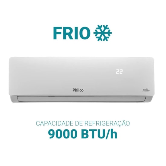 Ar Condicionado Philco Inverter 9Mil Btu Frio