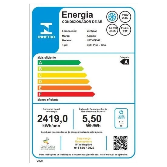 Ar Condicionado Split 55Kbtu P/T Invert Branco