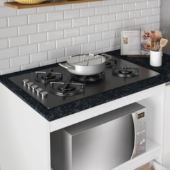 Armario Balcão Cooktop E Forno Notável Branco New Granito