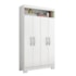 Armario Multiuso 4 Portas E Nicho Nt4040 Branco Rosa Flex