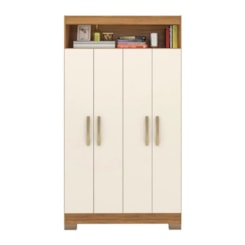 Armario Multiuso 4 Portas E Nicho Nt4040 Freijo Off White