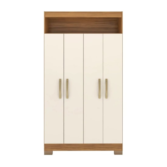 Armario Multiuso 4 Portas E Nicho Nt4040 Freijo Off White