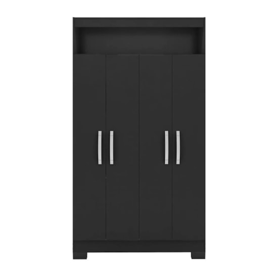 Armario Multiuso 4 Portas E Nicho Nt4040 Preto