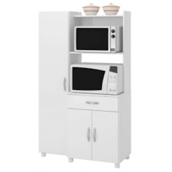 Armário Multiuso Despensa Para Forno Branco Premium Armário Multiuso Despensa Para Forno Branco Premium