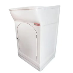 Armario Tanque Bancada 25L Mol Granitado Branco