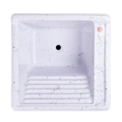 Armario Tanque Bancada 25L Mol Granitado Branco