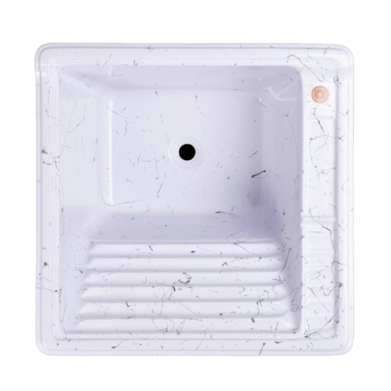Armario Tanque Bancada 25L Mol Granitado Branco