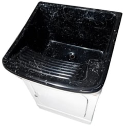 Armario Tanque Bancada 25L Mol Granitado Preto