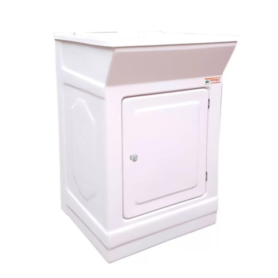 Armario Tanque Bancada 40L Chicago Mol Granitado Branco