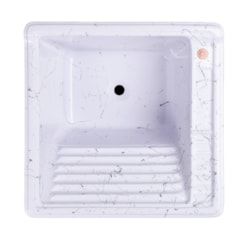 Armario Tanque Bancada 40L Chicago Mol Granitado Branco