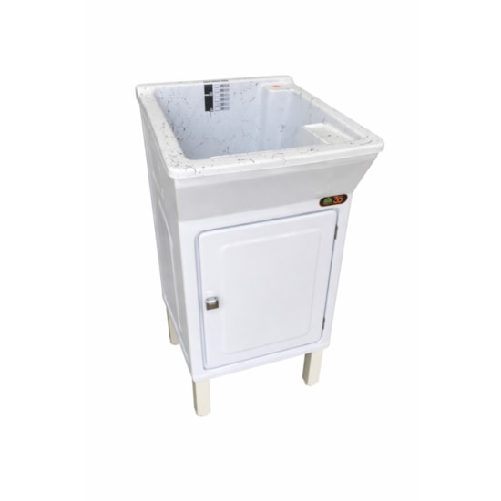 Armario Tanque Bancada Fibra 20 Litros V Granitado Branco