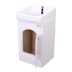 Armario Tanque Bancada Fibra 25 Litros Branco