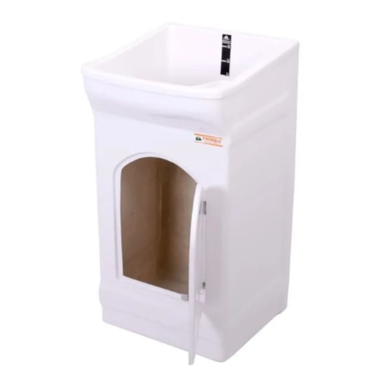 Armario Tanque Bancada Fibra 25 Litros Branco