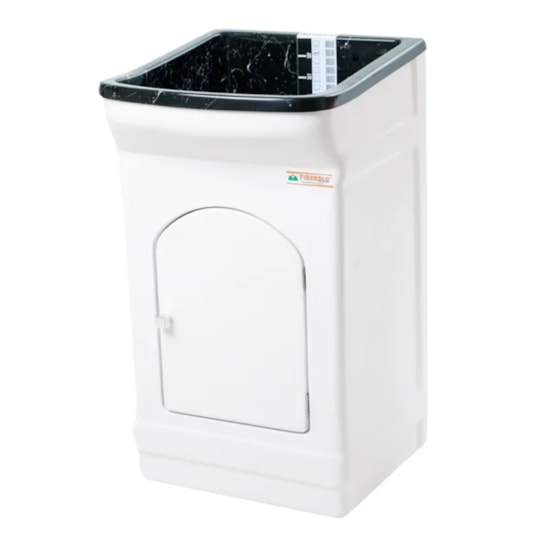 Armario Tanque Bancada Fibra 25 Litros Granitado Preto