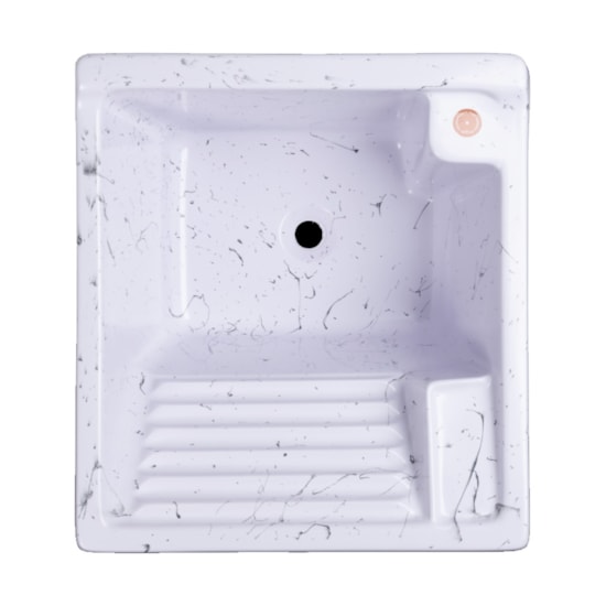 Armario Tanque Bancada Fibra 40 Litros B Granitado Branco