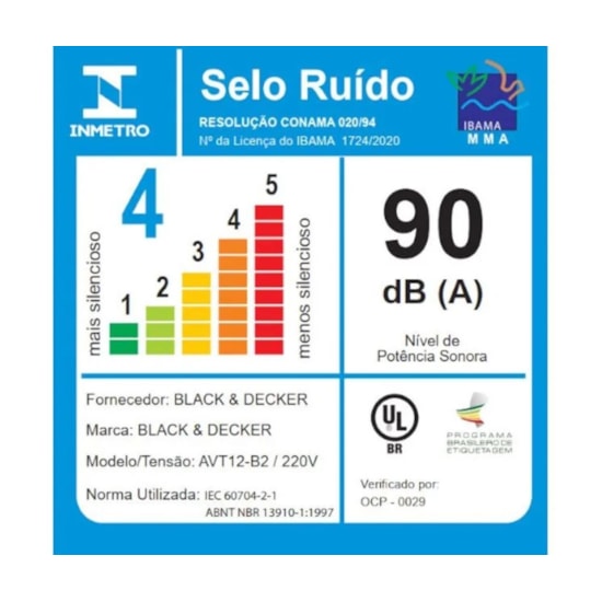 Aspirador De Pó Black&Decker1250w 220V Preto