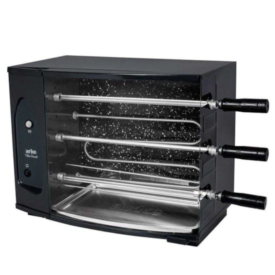 Assador Elétrico Vitta Smart 3 Espetos Preto Assador Elétrico Vitta Smart 3 Espetos Preto