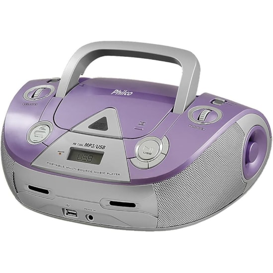 Áudio Cd Portátil Pb126l Usb Mp3 Philco Lilas Áudio Cd Portátil Pb126l Usb Mp3 Philco Lilas