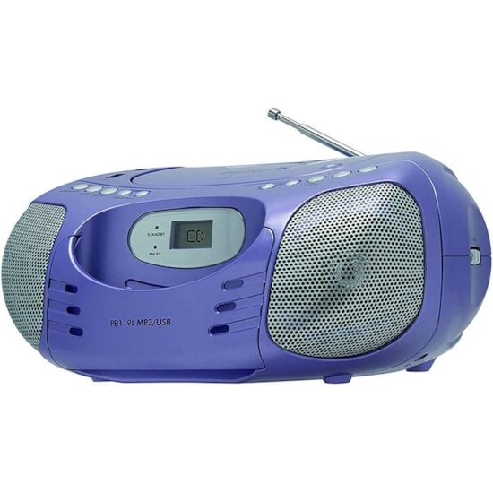 Áudio Pb119 Mp3/Wma Philco Lilas Áudio Pb119 Mp3/Wma Philco Lilas