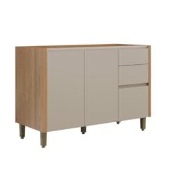 Balcão 120Cm Allure Linea Brasil Jequitiba/Gris Fosco