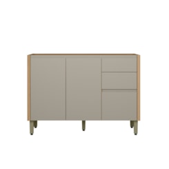 Balcão 120Cm Allure Linea Brasil Jequitiba/Gris Fosco