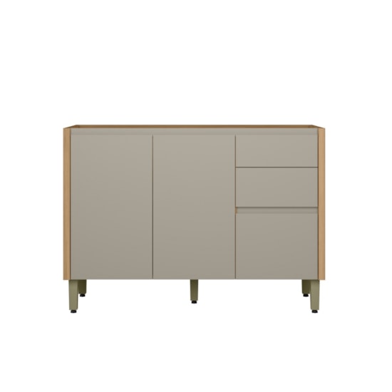Balcão 120Cm Allure Linea Brasil Jequitiba/Gris Fosco