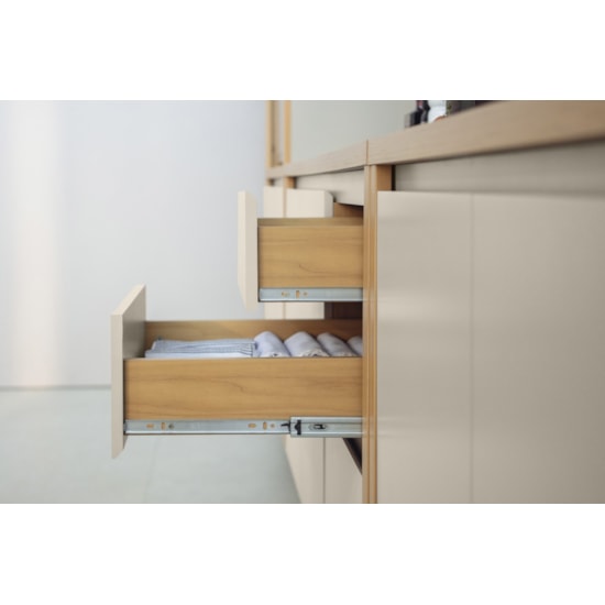 Balcão 120Cm Allure Linea Brasil Jequitiba/Gris Fosco