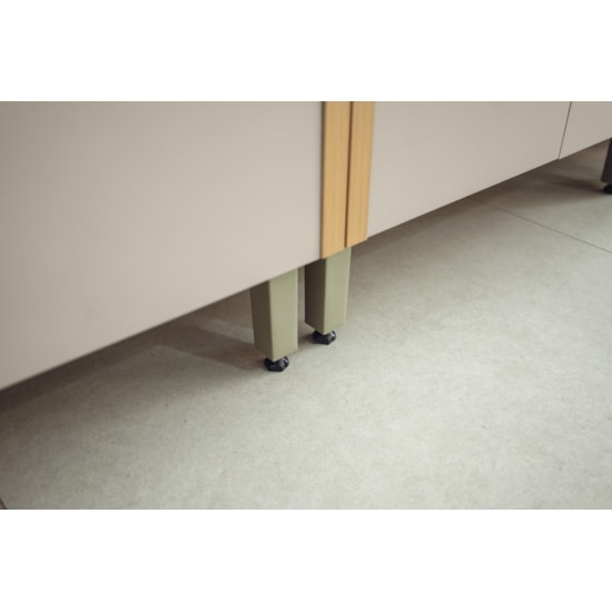 Balcão 120Cm Allure Linea Brasil Jequitiba/Gris Fosco