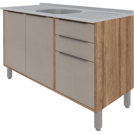 Balcão 120Cm Lavinia Moveis Sul Amêndoa Niágara Balcão 120Cm Lavinia Moveis Sul Amêndoa Niágara