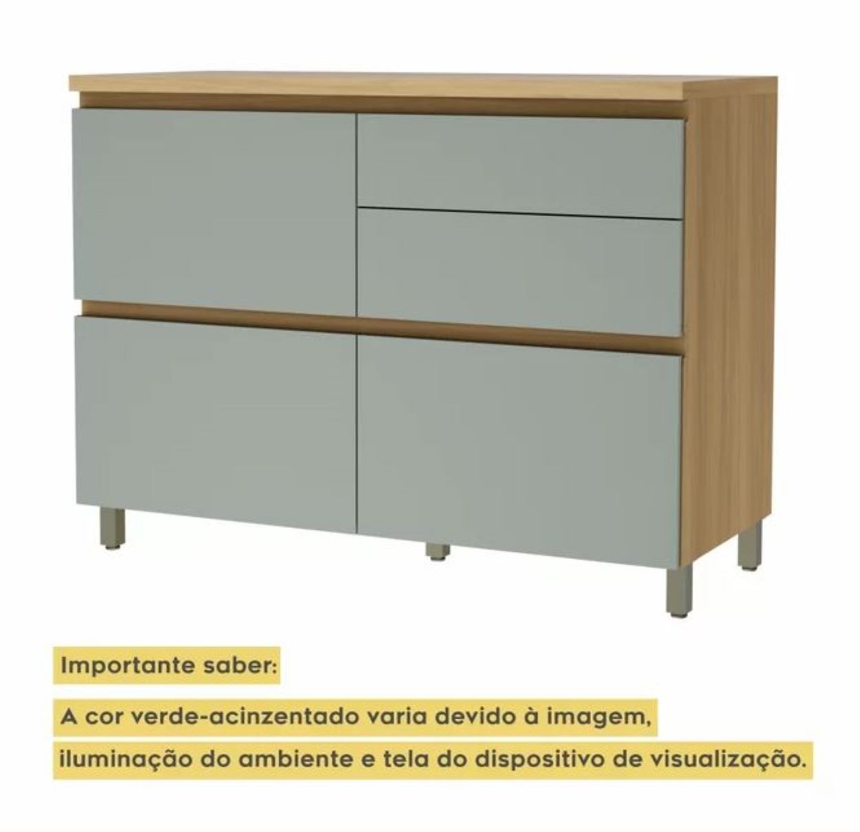 Balcão 120Cm Rainha Nesher Nature Verde - Eletrolar