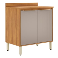 Balcão 2 Portas 80Cm Plena Demobile Cinamomo Nude Prime