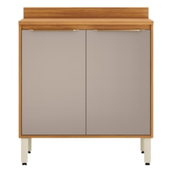 Balcão 2 Portas 80Cm Plena Demobile Cinamomo Nude Prime