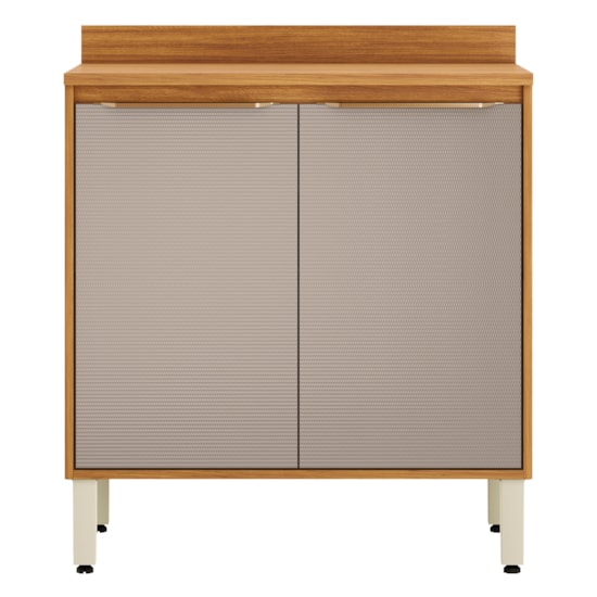 Balcão 2 Portas 80Cm Plena Demobile Cinamomo Nude Prime