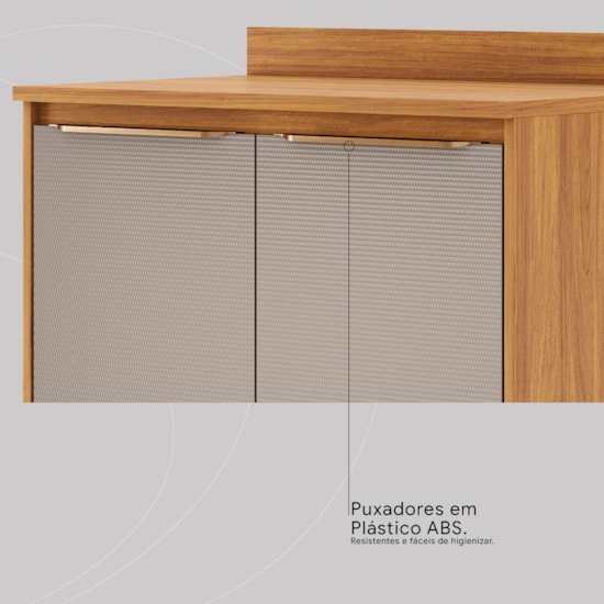 Balcão 2 Portas 80Cm Plena Demobile Cinamomo Nude Prime