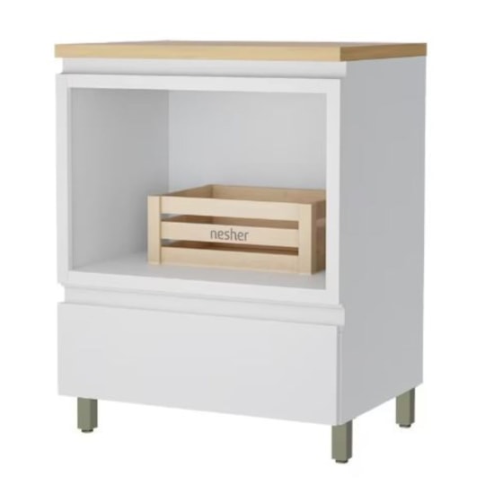 Balcão 70Cm Forno Rainha Nesher Branco Nature